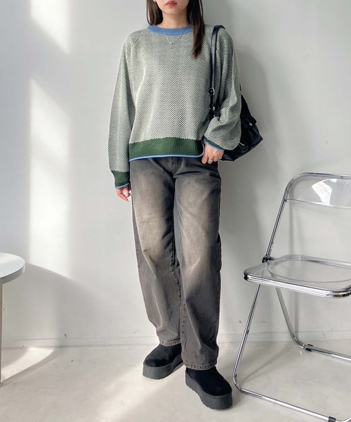 「AS KNOW AS plus」 長袖ニット FREE ブラック系その他 レディース_画像6