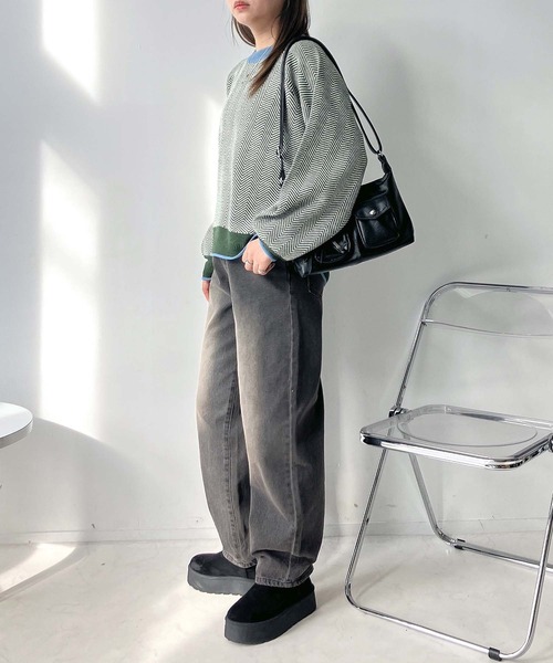 「AS KNOW AS plus」 長袖ニット FREE ブラック系その他 レディース_画像7