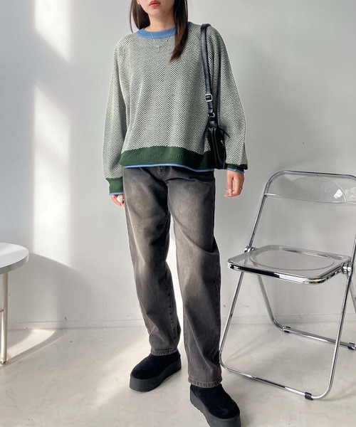 「AS KNOW AS plus」 長袖ニット FREE ブラック系その他 レディース_画像8