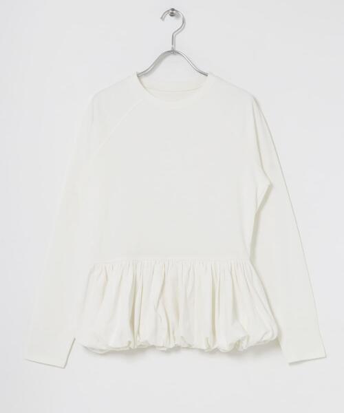 KBF（ケービーエフ） tシャツ ピーチスキンバブルヘムトップス