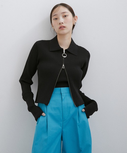 アダムエロペ　【新品】　カーディガン　FREEサイズ ADAM ET ROPE'（アダムエロペ） カーディガン FREE ブラック