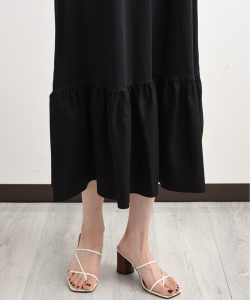 「INTERPLANET」 7分袖ワンピース FREE ブラウン レディース_画像2