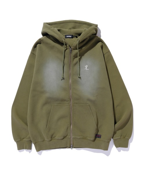 XLARGE（エクストラ ラージ） パーカー FADED WAFFLE ZIP UP HOODED