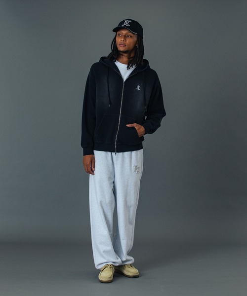 XLARGE（エクストラ ラージ） パーカー FADED WAFFLE ZIP UP HOODED