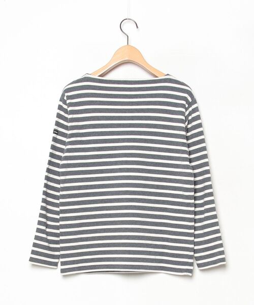 [SAINT JAMES] окантовка рисунок трикотажный джемпер с длинным рукавом X-SMALL серый женский 