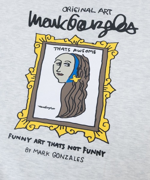 「Mark Gonzales」 スウェットカットソー LARGE ホワイト メンズ_画像4