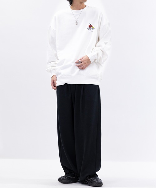 「Mark Gonzales」 スウェットカットソー LARGE ホワイト メンズ_画像6