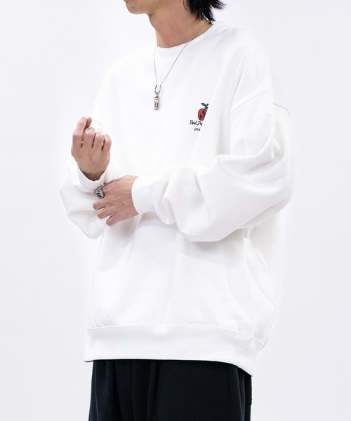 「Mark Gonzales」 スウェットカットソー LARGE ホワイト メンズ_画像8