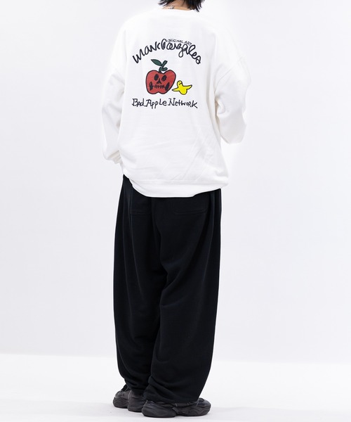 「Mark Gonzales」 スウェットカットソー LARGE ホワイト メンズ_画像9