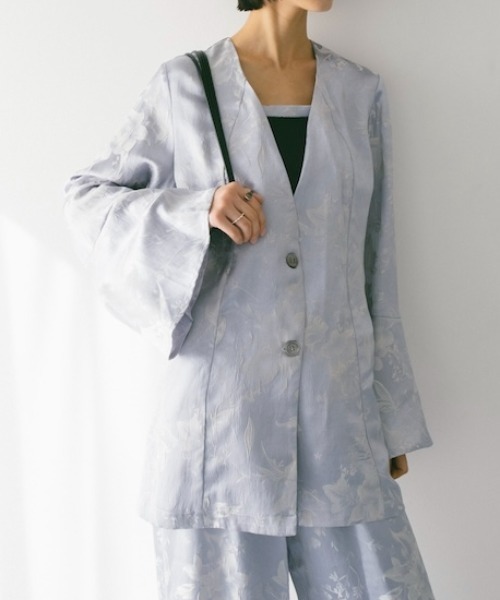 sahara（サハラ） ジャケット ノーカラージャケット Satin Jacquard