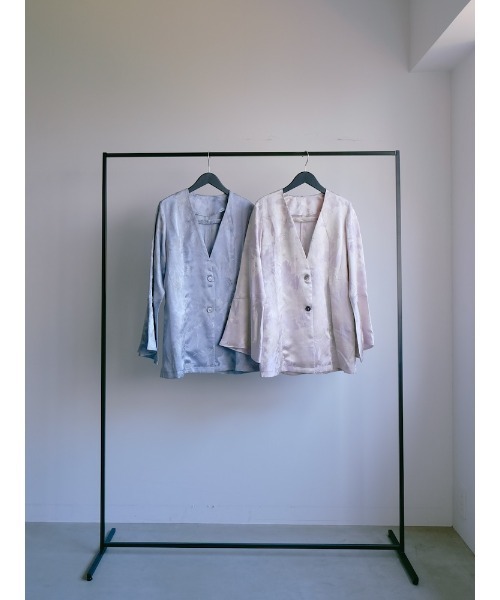 ジャケット・アウター sahara sahara（サハラ） ジャケット ノーカラージャケット Satin Jacquard