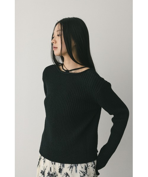完売品　stylemixer レースアップニット STYLEMIXER | レースアップリブニットトップ (ニット ) |SHEL'TTER