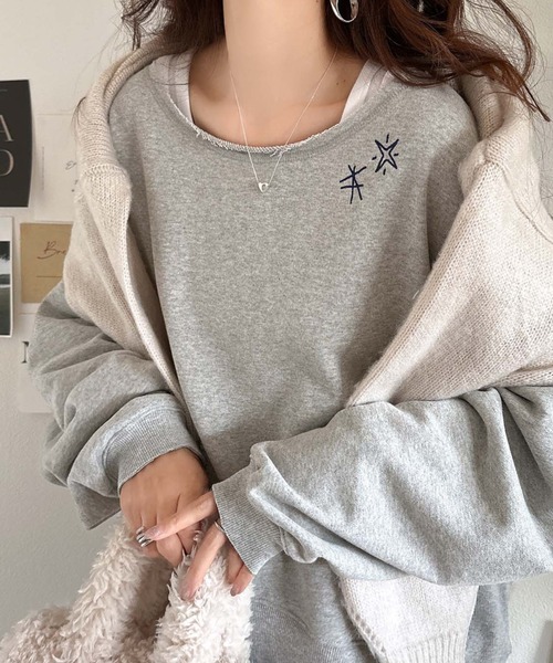 「Java」 スウェットカットソー LARGE グレー レディース_画像3