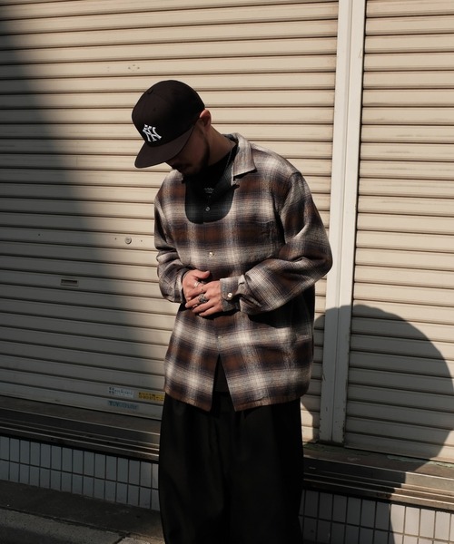 TOWNCRAFT（タウンクラフト） 長袖ネルシャツ LARGE ブラウン メンズ