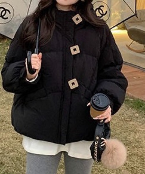 SHOUYO ダウンコート ダウンジャケット ビッグボタン中綿ショート