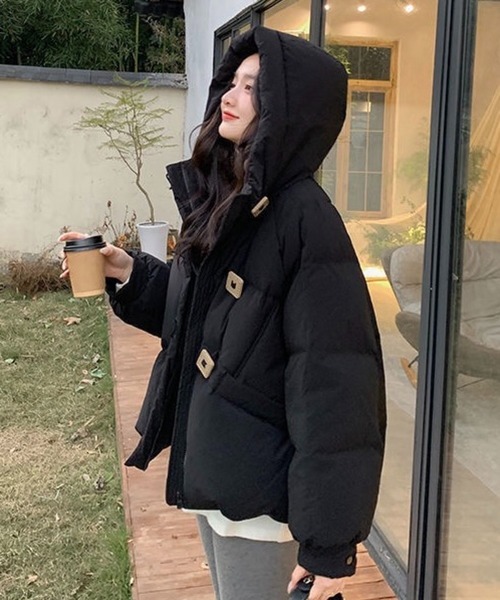 SHOUYO ダウンコート ダウンジャケット ビッグボタン中綿ショート