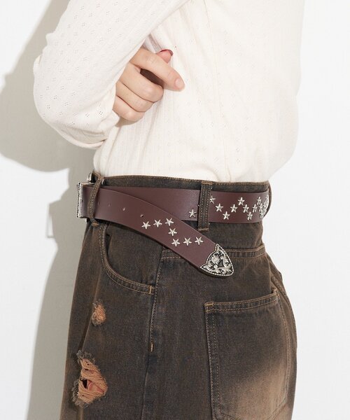 CIAOPANIC（チャオパニック） ベルト 星形スタッズベルト レディース