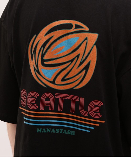 「MANASTASH」 半袖Tシャツ M ブラック メンズ_画像8