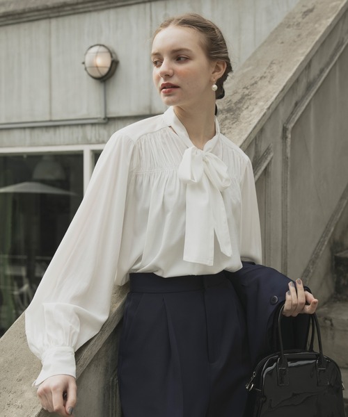 「BONLECILL noir」 長袖ブラウス FREE オフホワイト レディース_画像2