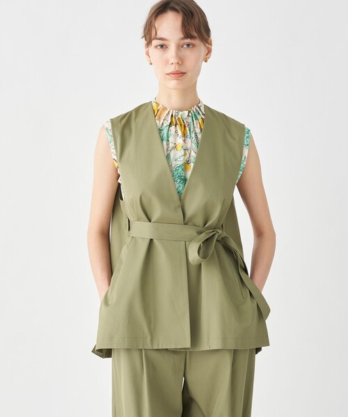 「TOMORROWLAND collection」 ベスト 36 グリーン レディース_画像6