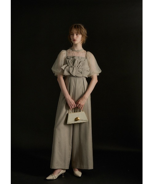 LE'RURE パンツドレス Flower bustier set combinaison : ZOZOTOWN