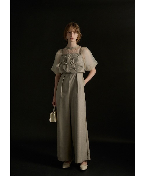 LE'RURE パンツドレス Flower bustier set combinaison : ZOZOTOWN