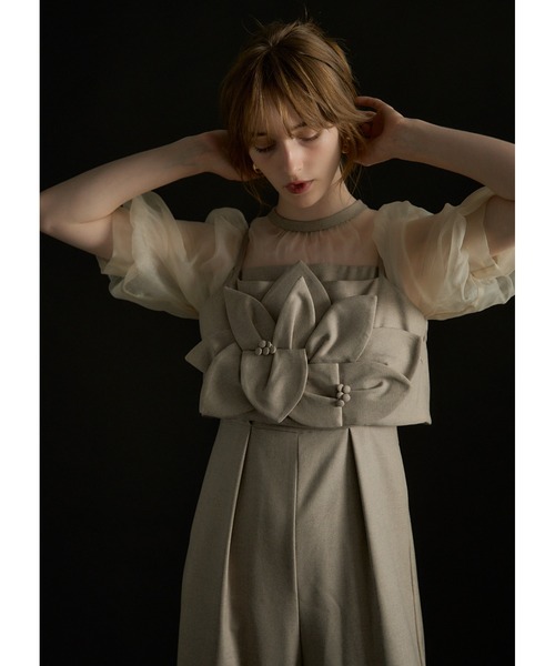 LE'RURE パンツドレス Flower bustier set combinaison : ZOZOTOWN