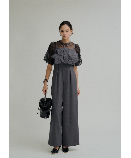 LE'RURE パンツドレス Flower bustier set combinaison : ZOZOTOWN