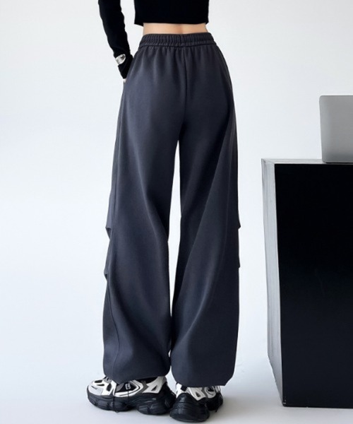 「Mela」 スウェットパンツ X-LARGE ライトグレー レディース_画像3