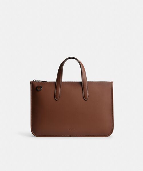 COACH コーチ ビジネスバッグ メンズ トートバッグ ブラウン ほぼ新品 COACH（コーチ） ビジネスバッグ アイザック ワークバッグ メンズ