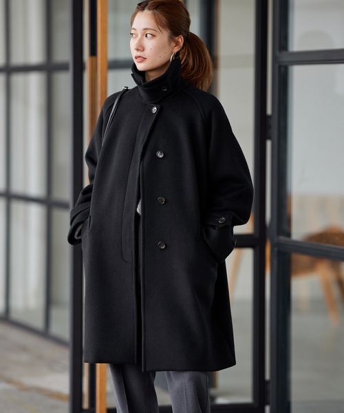 FRAMeWORK（フレームワーク） ステンカラーコート 36 ネイビー