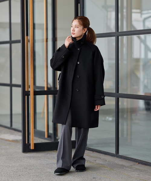 FRAMeWORK（フレームワーク） ステンカラーコート 36 ネイビー