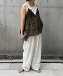 パンツ 「3サイズ展開」ボタニカルワイドイージ...の詳細画像5