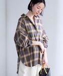 ブラウス シャツ 夏 「Aunely」洗練シア...の詳細画像4