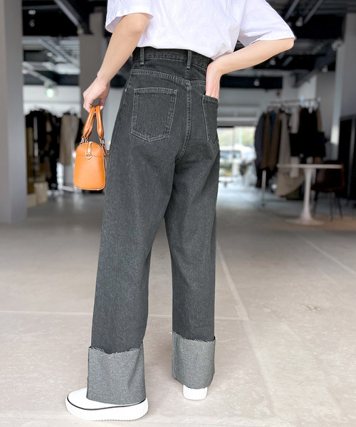 「ms+ ideal」 「classicalelf」デニムパンツ MEDIUM ブラック レディース_画像3