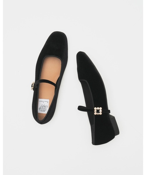 「Emma Francis」 フラットパンプス 25.0cm ブラック レディース_画像2