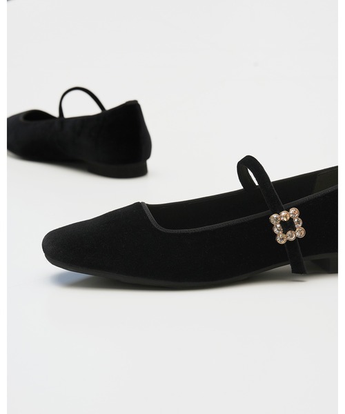 「Emma Francis」 フラットパンプス 25.0cm ブラック レディース_画像3