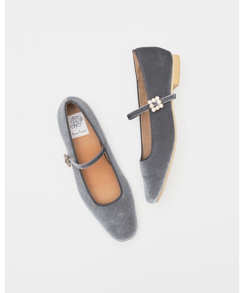 「Emma Francis」 フラットパンプス 25.0cm ブラック レディース_画像5