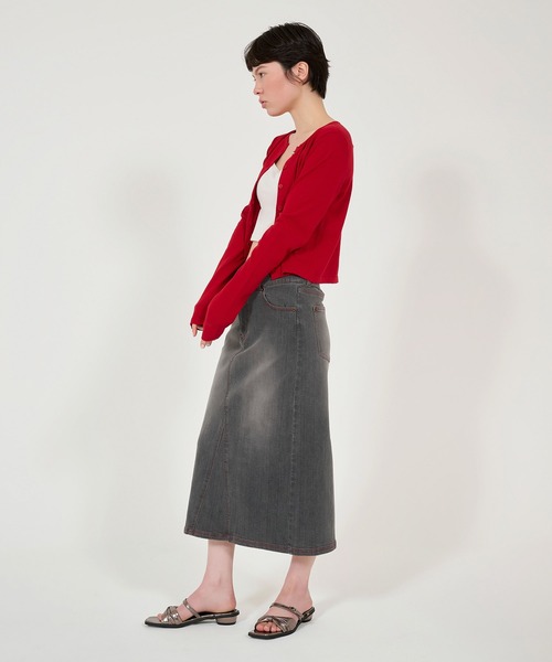 「TINA：JOJUN」 ニットカーディガン M グレー レディース_画像5