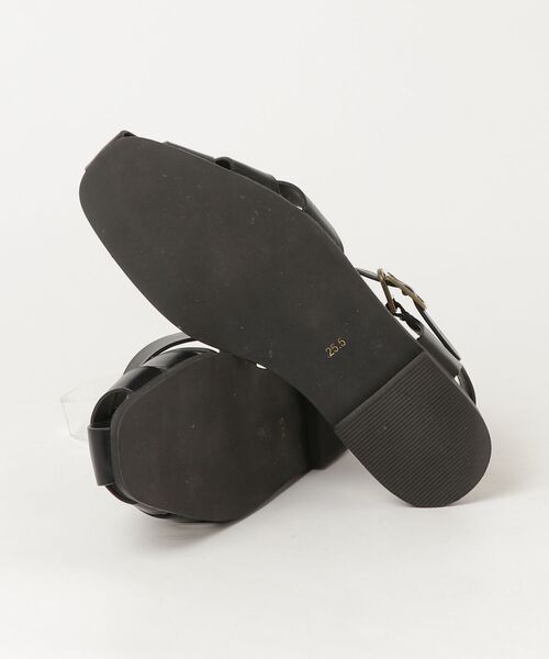 「SHIPS」 フラットサンダル 25.5cm ブラック レディース_画像3