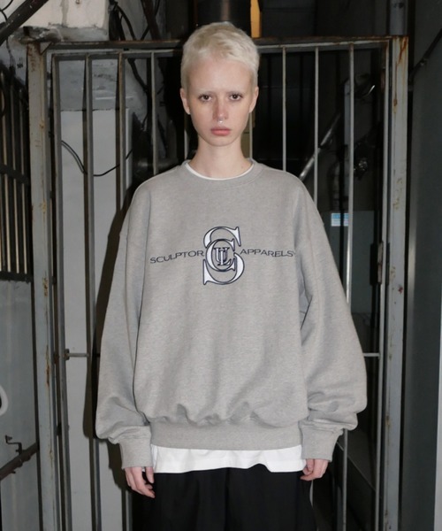 「SCULPTOR」 スウェットカットソー LARGE ブラック レディース_画像2