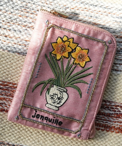 Port（ポート） ポーチ 「 」 ボタニカル刺繍 フラグメントケース