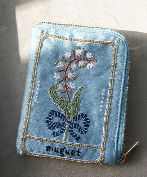 Port（ポート） ポーチ 「 」 ボタニカル刺繍 フラグメントケース