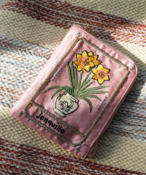 Port（ポート） ポーチ 「 」 ボタニカル刺繍 フラグメントケース