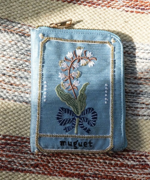 Port(ポート) ポーチ 「 」 ボタニカル刺繍 フラグメントケース Port(ポート) ポーチ 「 」 ボタニカル刺繍 フラグメントケース