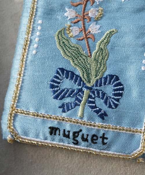 Port（ポート） ポーチ 「 」 ボタニカル刺繍 フラグメントケース