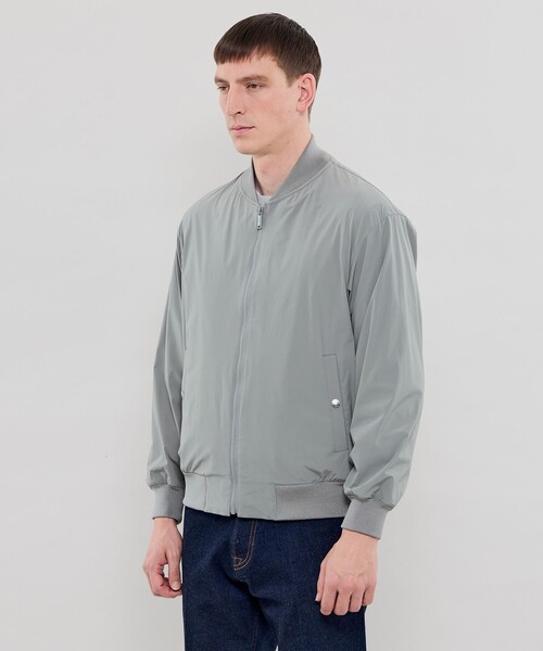ブルゾン アウター 「FEATHER-TECH PAC」「FLEX NYLON」ストレッチナイロンMA-1 メンズの画像
