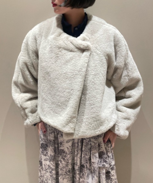 「FRAY I.D」 ノーカラージャケット 0 ブルー レディース_画像3