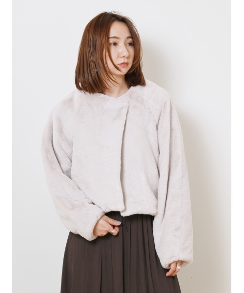 「FRAY I.D」 ノーカラージャケット 0 ブルー レディース_画像6