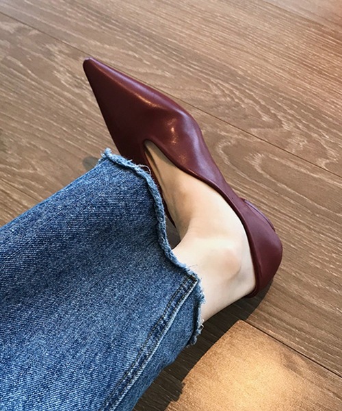 「SETUP7」 フラットパンプス 38 レッド レディース_画像5